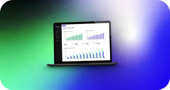 Vista en laptop de soluciones financieras