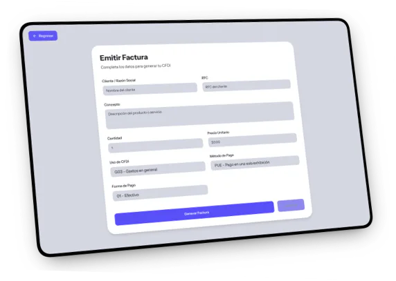 Panel financiero de Finclaro en una tablet